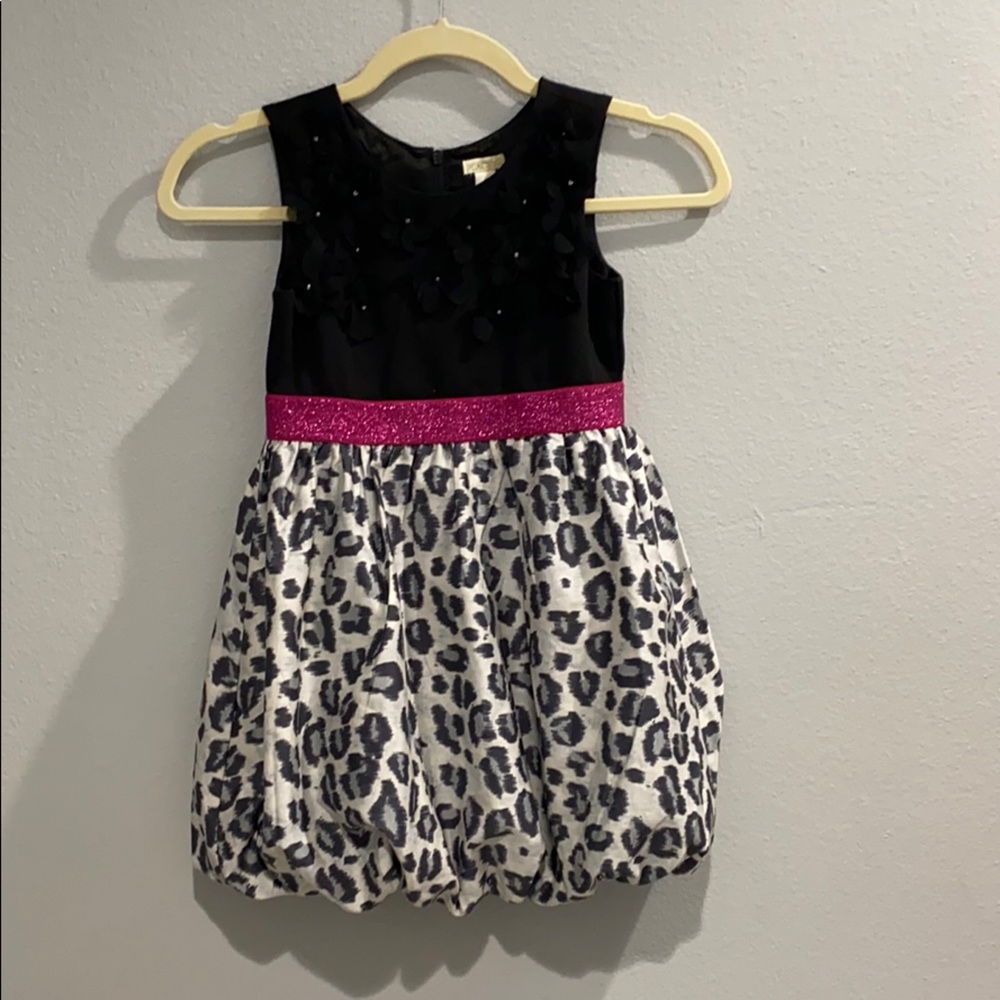 🦋Girls dress leopard print